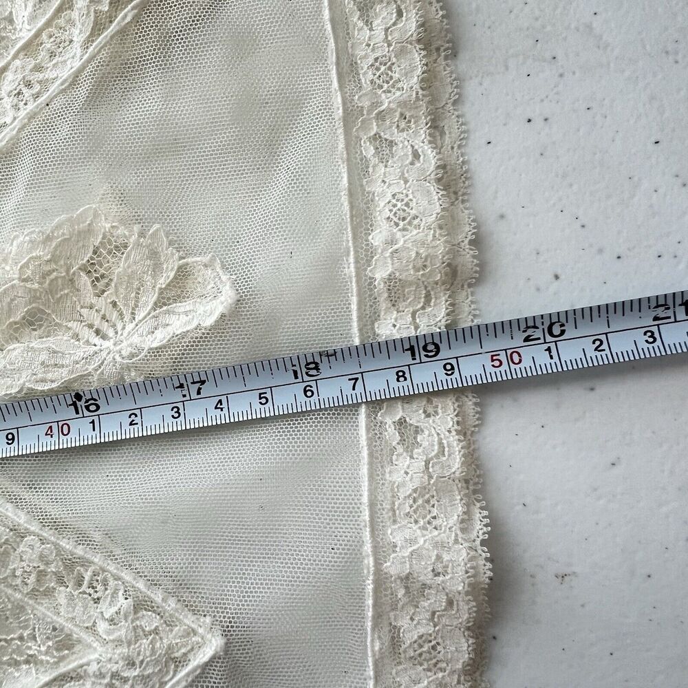 Vintage 90s Victoria Secret Ivory Satin & Lace Short Sleeves Top Sz S Delicate‎ - Picture 15 of 16